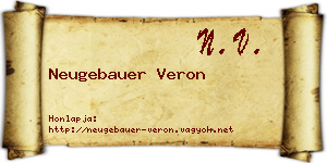 Neugebauer Veron névjegykártya